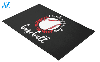 I Cant My Son Haf Baseball Doormat Indoor and Outdoor Mat Entrance Rug Housewarming Gift Sweet Home Decor Gift Gift for Baseball Lovers Sport Lovers
