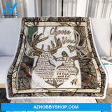I Choose You, Buck & Doe Blanket Gift For Couple Family 