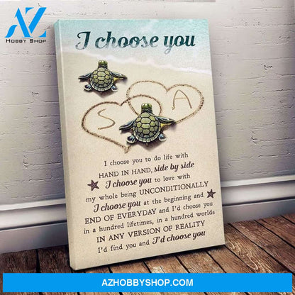 I Choose You, Family Custom Canvas/Poster, Gift For Couple