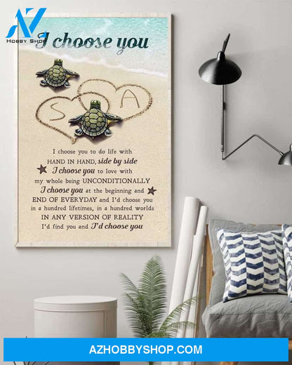 I Choose You, Family Custom Canvas/Poster, Gift For Couple