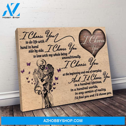 Gift For Wife For Husband I Choose You Horizontal Canvas