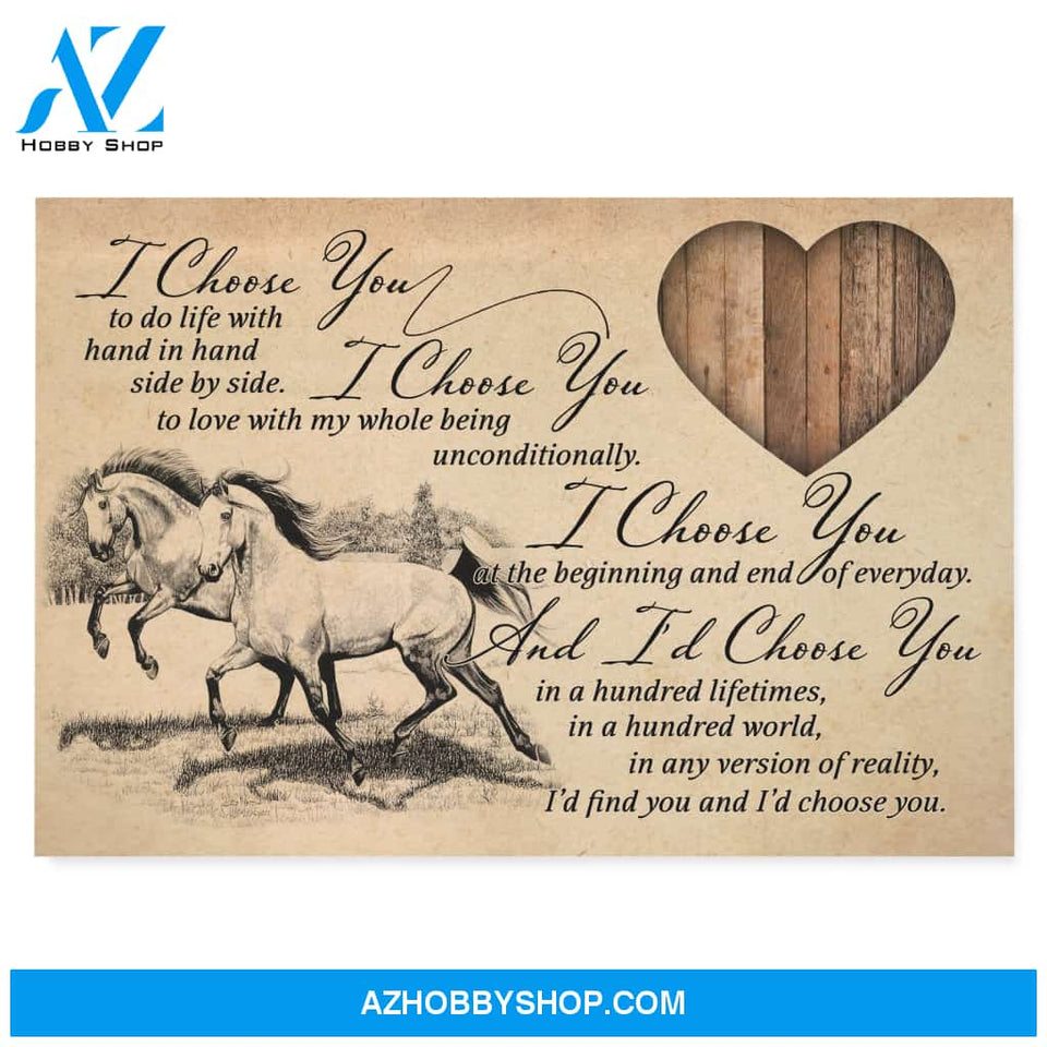 I choose you - Horse Lovers - Personalized Canvas