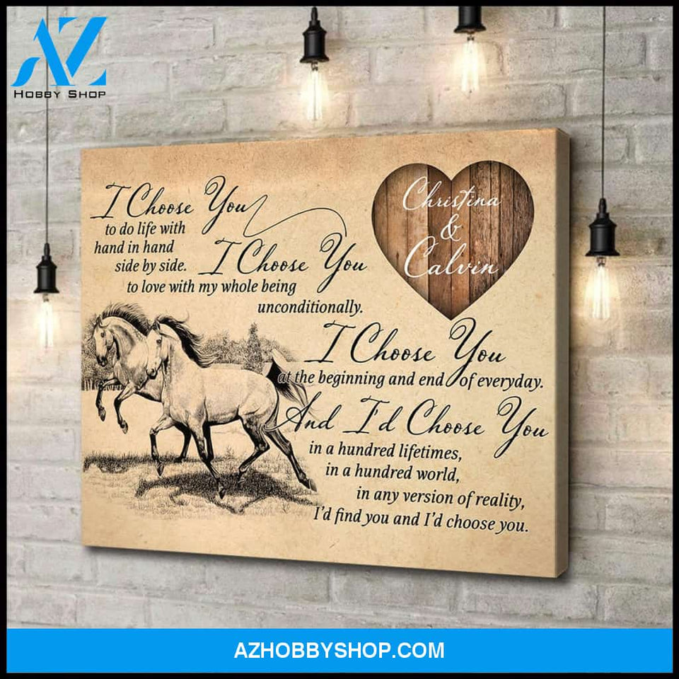 I choose you - Horse Lovers - Personalized Canvas