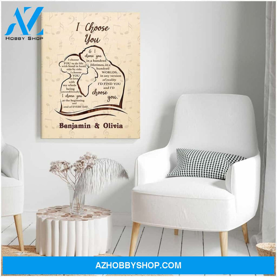 I choose you - Personalized Canvas