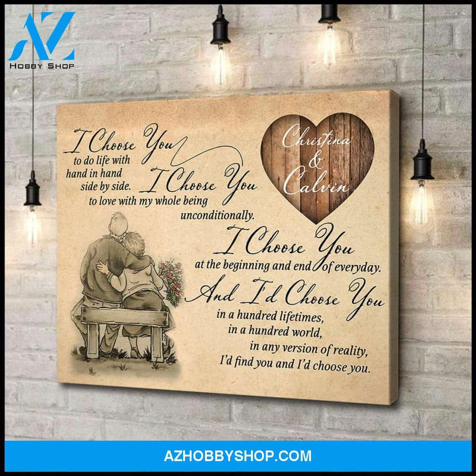 I choose you - Personalized Canvas