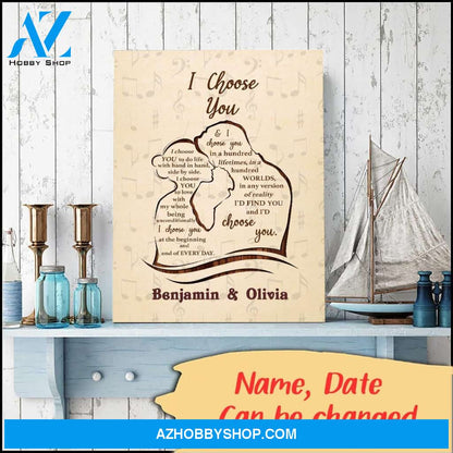 I choose you - Personalized Canvas