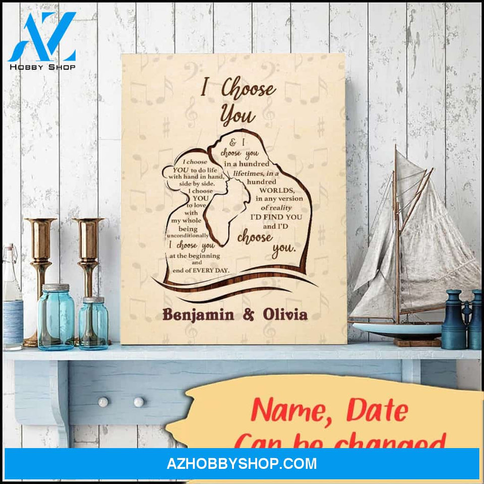 I choose you - Personalized Canvas
