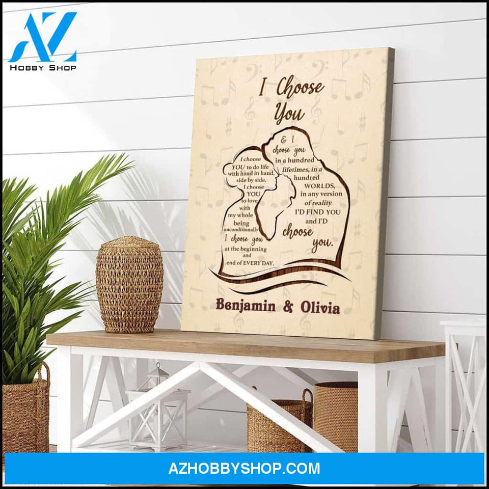 I choose you - Personalized Canvas