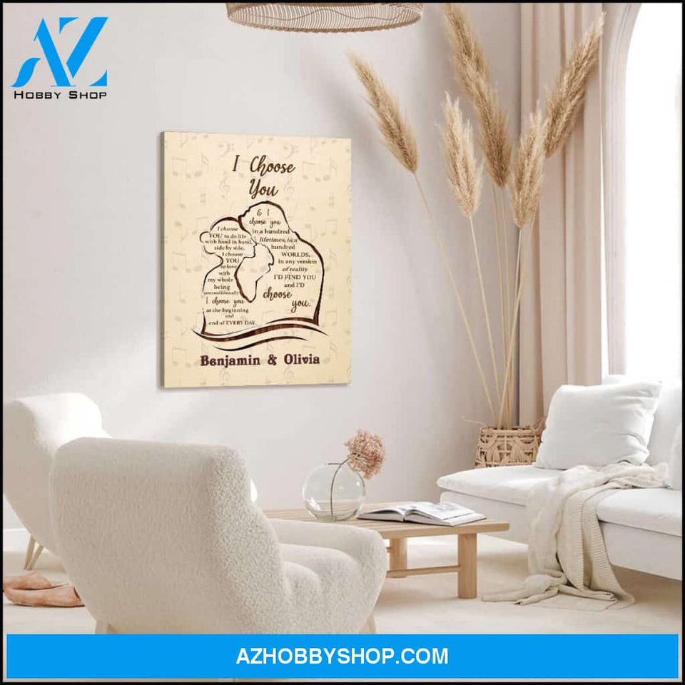 I choose you - Personalized Canvas