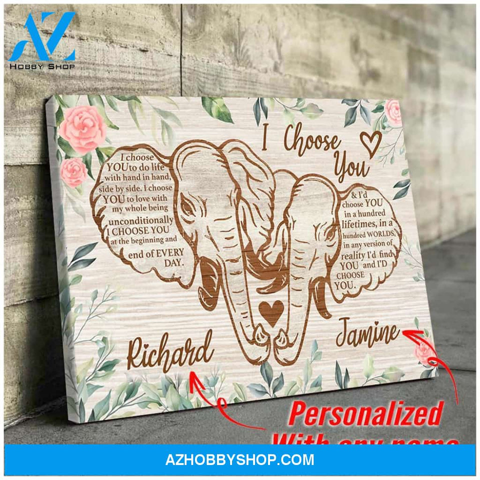 I choose you - Personalized Canvas