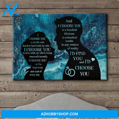 I Choose You Silhouette - Premium Matte Canvas