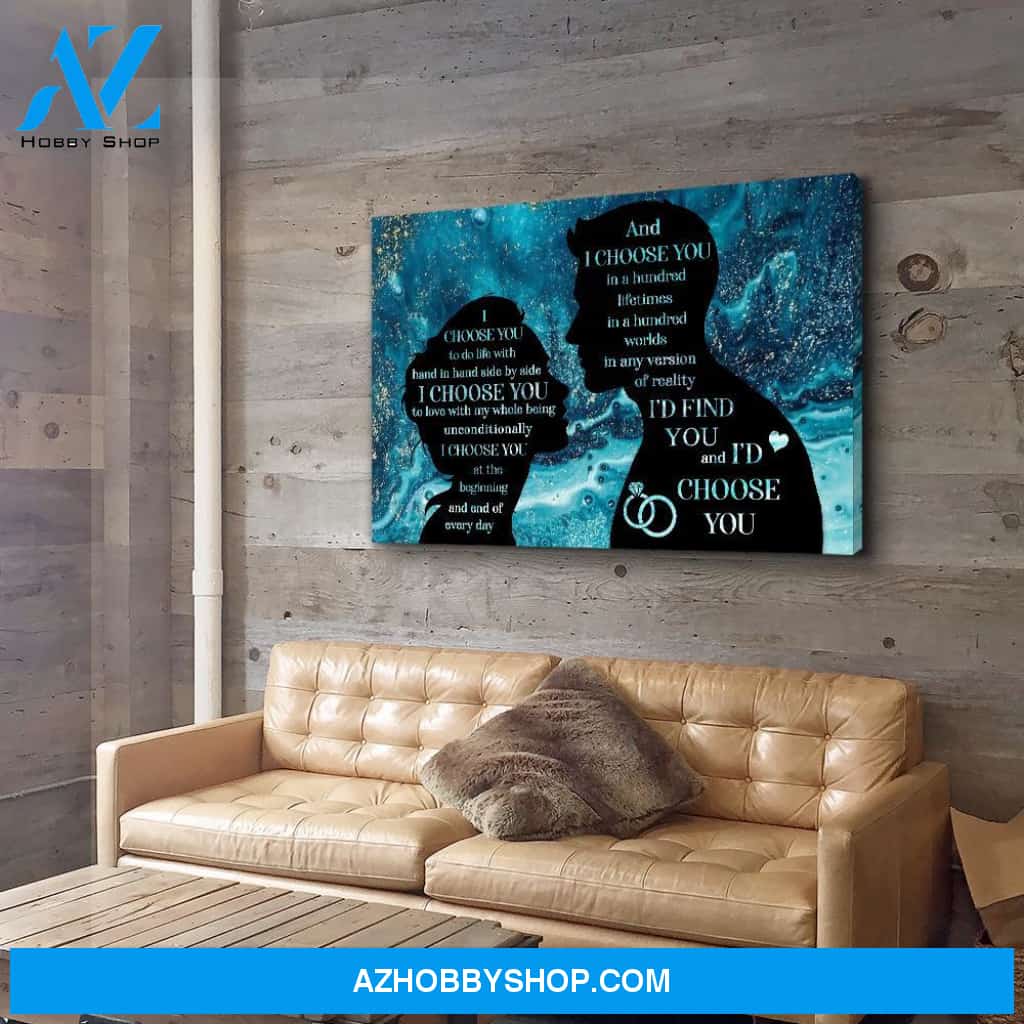 I Choose You Silhouette - Premium Matte Canvas