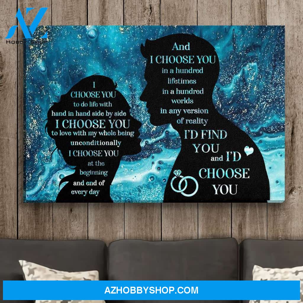 I Choose You Silhouette - Premium Matte Canvas