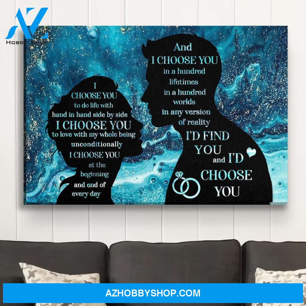 I Choose You Silhouette - Premium Matte Canvas