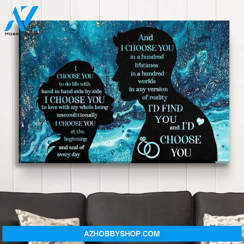 I Choose You Silhouette - Premium Matte Canvas