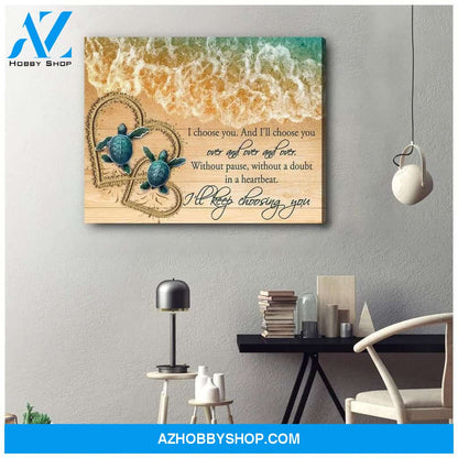 I Choose You Turtle Wall Art Canvas