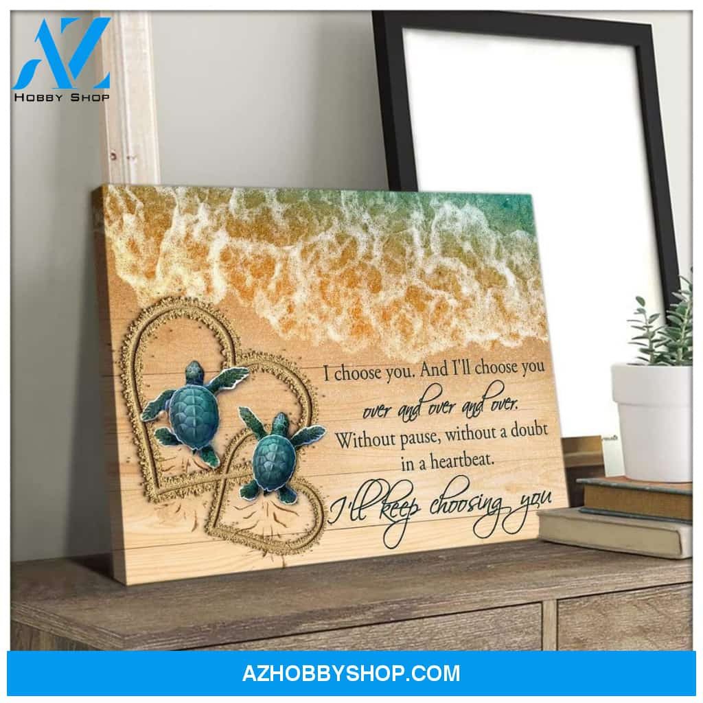 I Choose You Turtle Wall Art Canvas