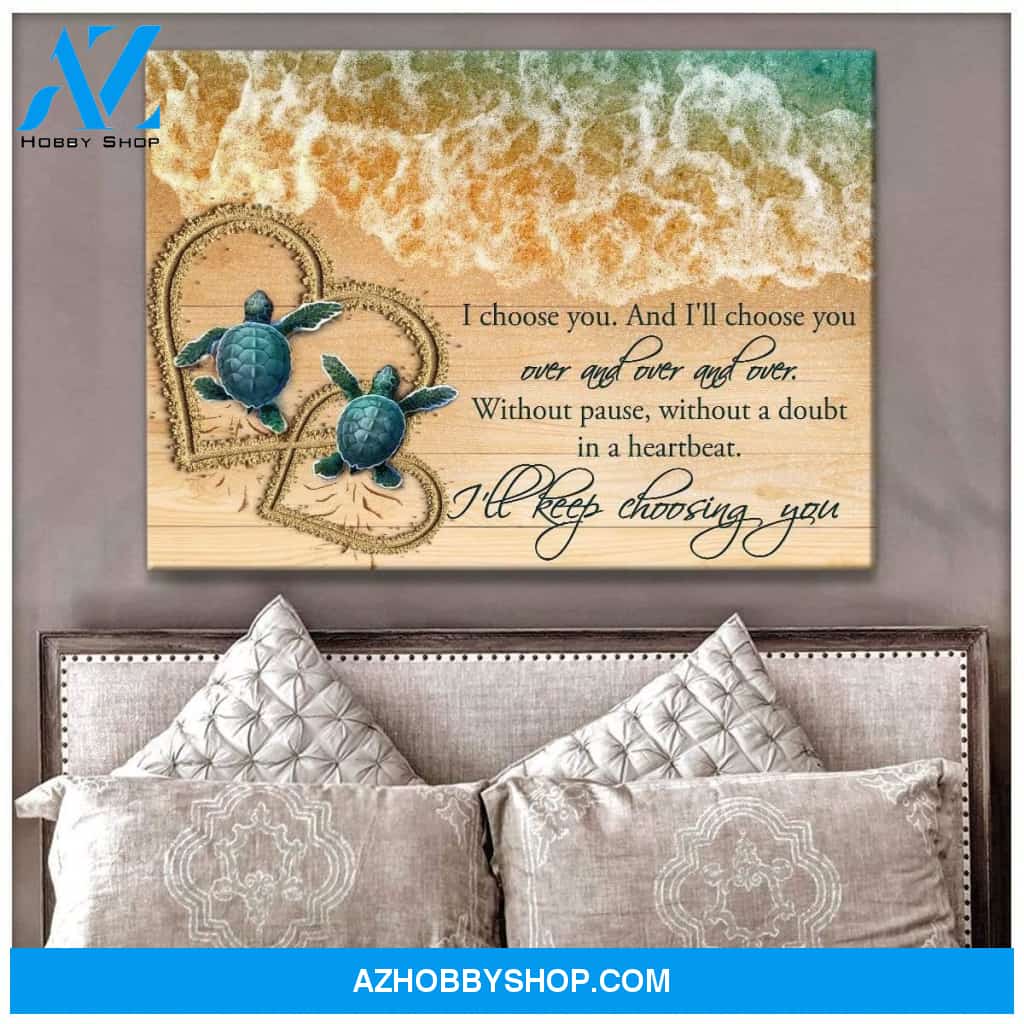 I Choose You Turtle Wall Art Canvas