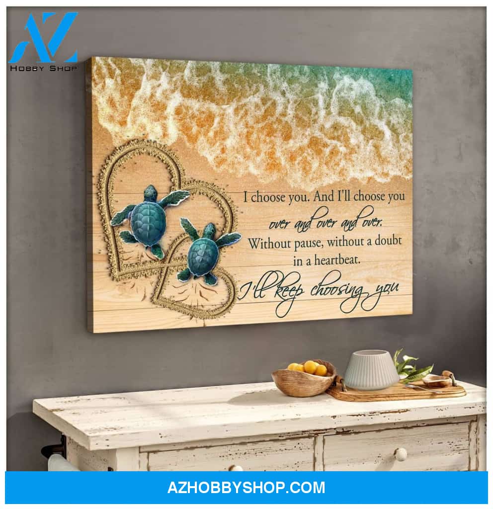 I Choose You Turtle Wall Art Canvas