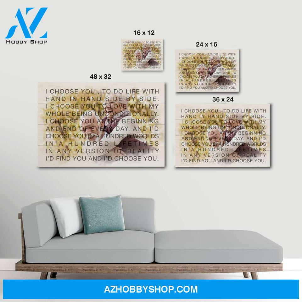 I choose you upload photo - Personalized Canvas