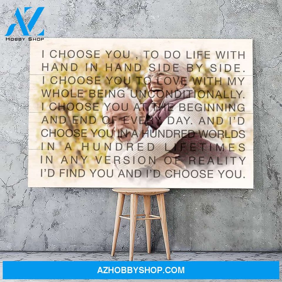 I choose you upload photo - Personalized Canvas