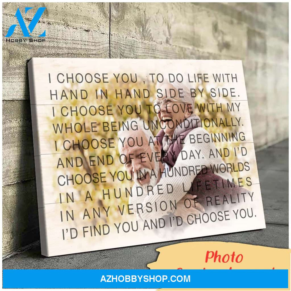 I choose you upload photo - Personalized Canvas