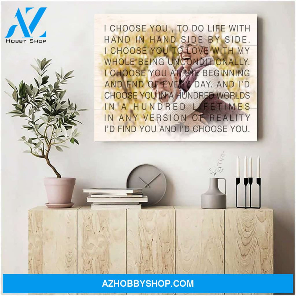 I choose you upload photo - Personalized Canvas