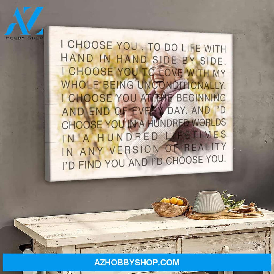 I choose you upload photo - Personalized Canvas