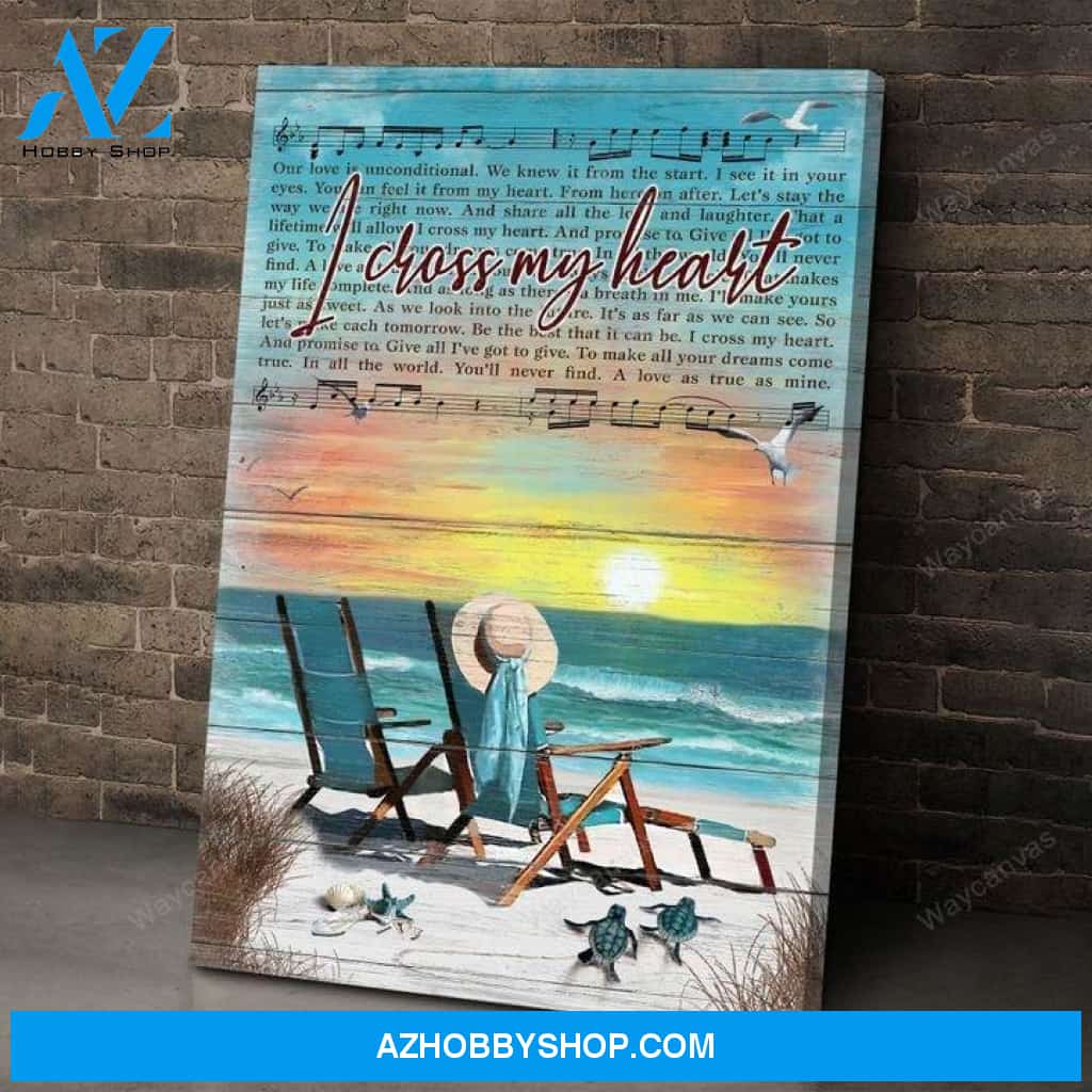 I cross my heart - Couple Portrait Canvas Prints - Wall Art
