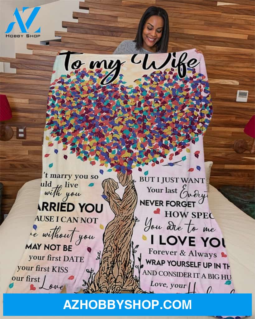 I Didn't Marry U So I Could Live With U - To Wife Fleece Blanket Gift For Wife