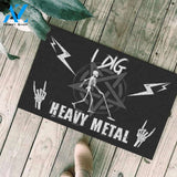 I dig heavy metal Satan Doormat | Welcome Mat | House Warming Gift