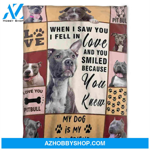 I Feel In Love And You Smiled, My Dog Is My Best Friend. Gift For Dog Lover Family Home Decor Bedding Couch Sofa Soft and Comfy Cozy