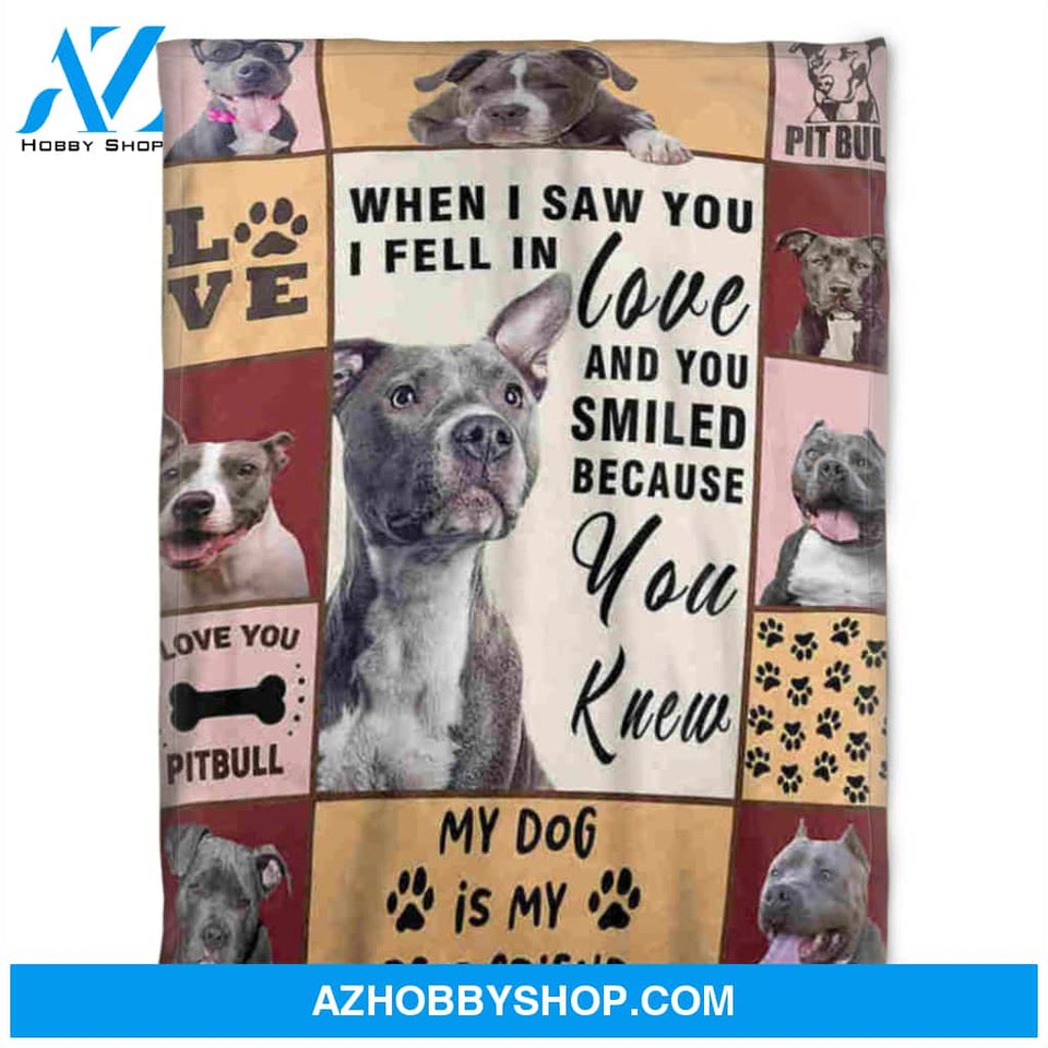 I Feel In Love And You Smiled, My Dog Is My Best Friend. Gift For Dog Lover Family Home Decor Bedding Couch Sofa Soft and Comfy Cozy