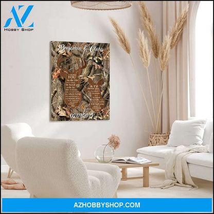 I find you and I choose you deer couple - Personalized Canvas