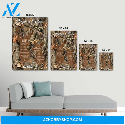 I find you and I choose you deer couple - Personalized Canvas