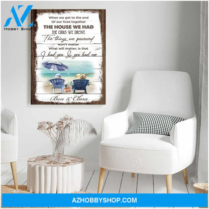 I had you and you had me - Personalized premium canvas