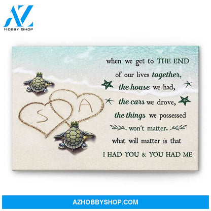 I Had You & You Had Me, Family Custom Poster/Canvas, Gift For Couple, Partner, Anniversary Gift