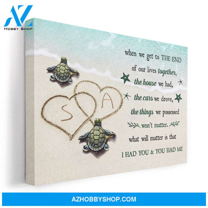 I Had You & You Had Me, Family Custom Poster/Canvas, Gift For Couple, Partner, Anniversary Gift