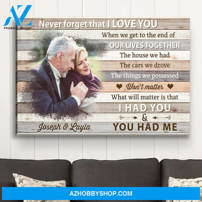 I Had You & You Had Me - Personalized Custom Photo Canvas