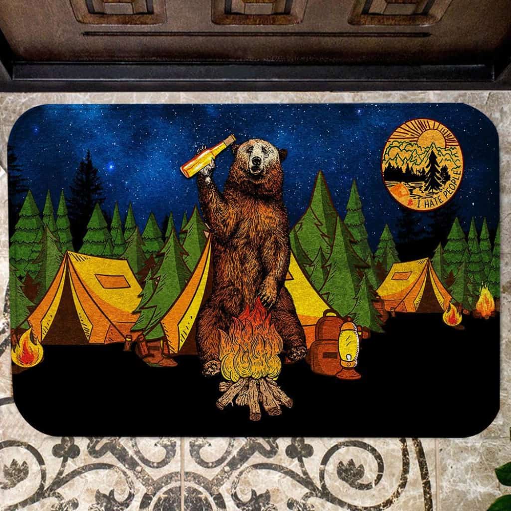 I Hate People Camping Doormat