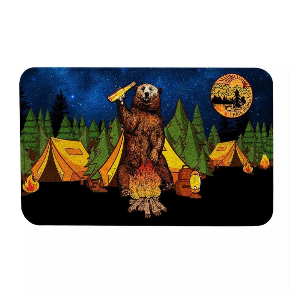 I Hate People Camping Doormat