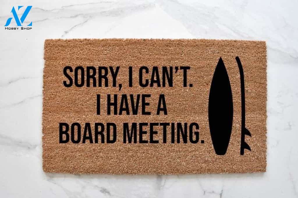 Personalized Name Family House I Have A Board Meeting - Beach House Decor Doormat Hunting, Indoor And Outdoor Doormat Warm House Gift Welcome Mat Gift For Friend Family