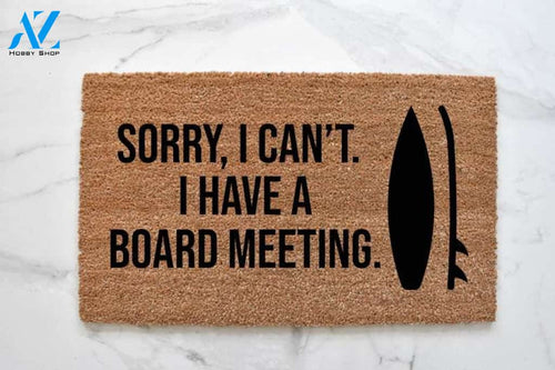 Personalized Name Family House I Have A Board Meeting - Beach House Decor Doormat Hunting, Indoor And Outdoor Doormat Warm House Gift Welcome Mat Gift For Friend Family
