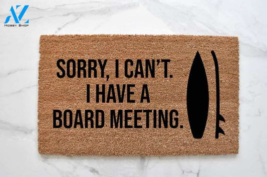 Personalized Name Family House I Have A Board Meeting - Beach House Decor Doormat Hunting, Indoor And Outdoor Doormat Warm House Gift Welcome Mat Gift For Friend Family