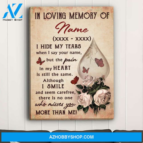 I Hide My Tears 2 - Personalized Custom Matte Canvas
