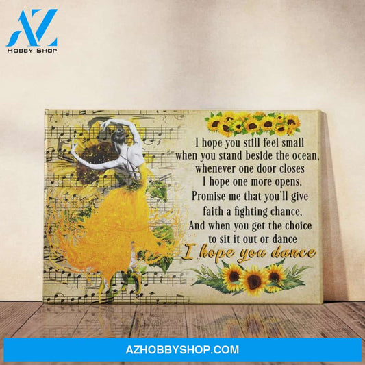 I Hope You Dance Ballet Canvas Wall Art, Wall Decor Visual Art