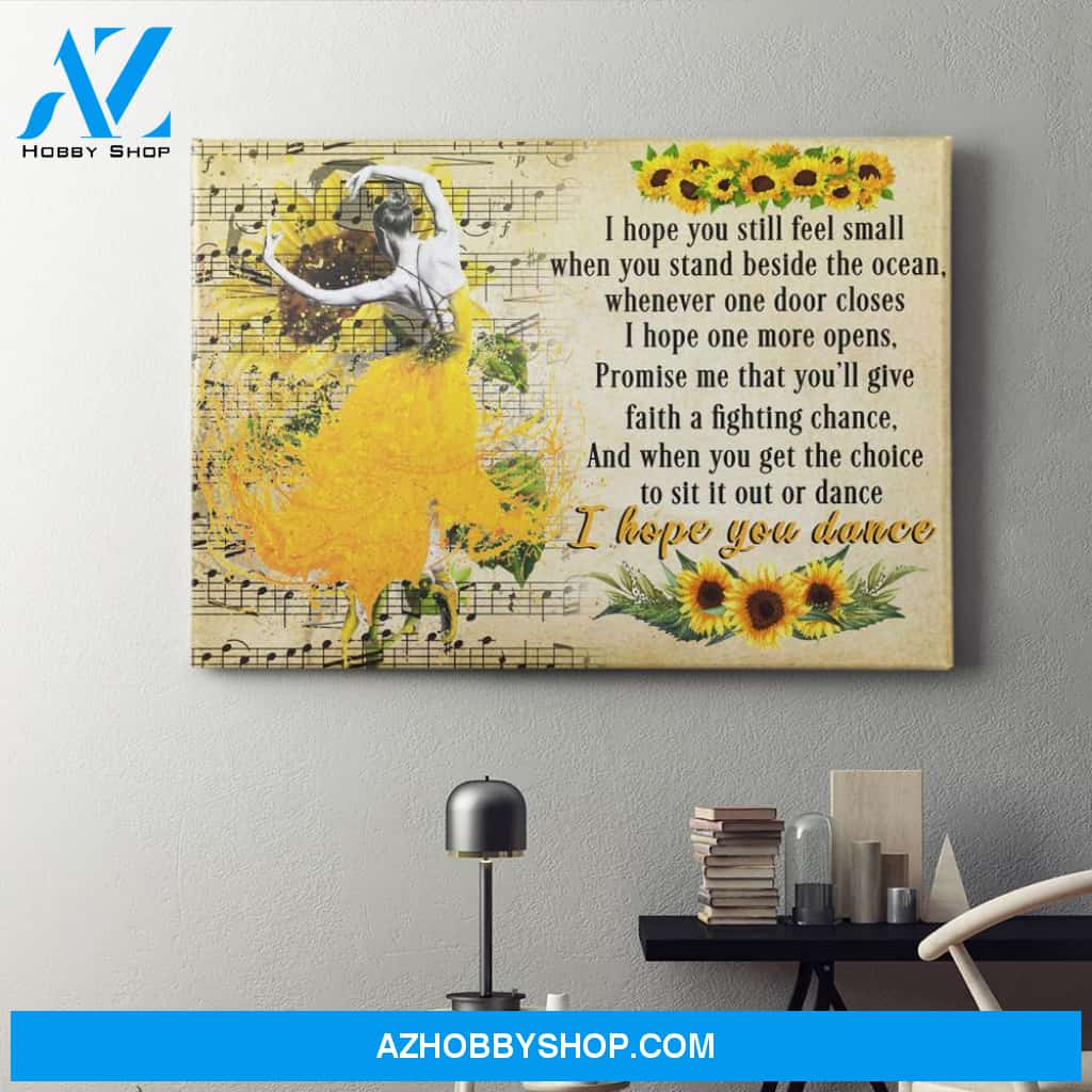 I Hope You Dance Ballet Canvas Wall Art, Wall Decor Visual Art
