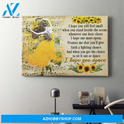 I Hope You Dance Ballet Canvas Wall Art, Wall Decor Visual Art