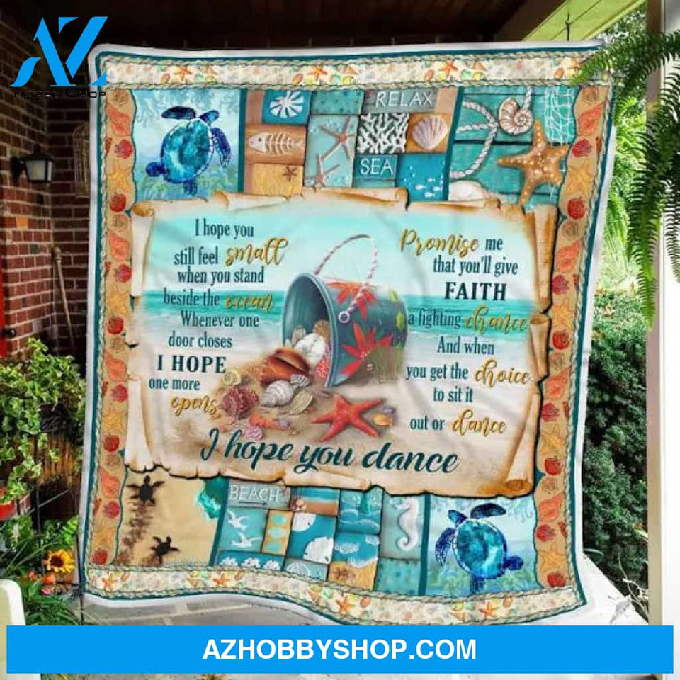 I Hope You Dance Beach Sofa Throw Blanket Beach