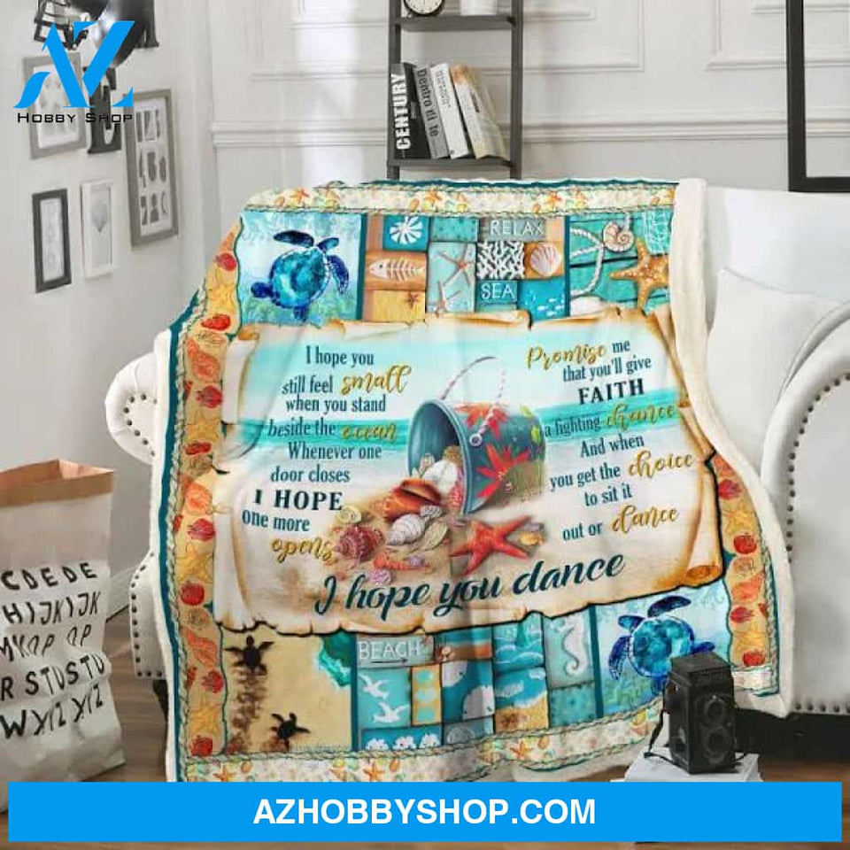 I Hope You Dance Beach Sofa Throw Blanket Beach